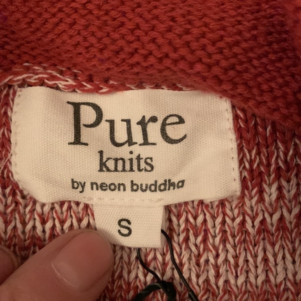 Pure Knits by neon Buddha Pure Handknit cowl neck NWT City Pullover size Sml - Picture 6 of 9